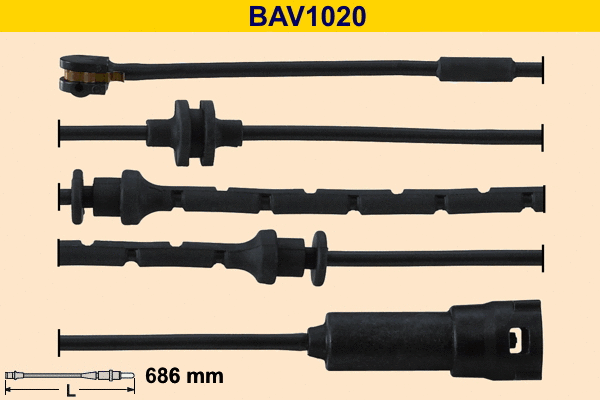 Warning Contact, brake pad wear (BAV1020)