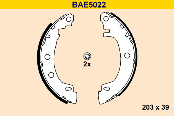 Brake Shoe Set (BAE5022)