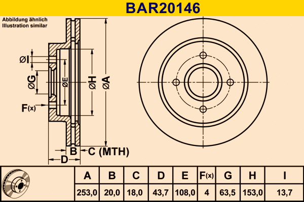 Brake Disc (BAR20146)