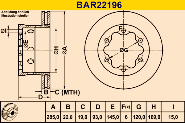 Brake Disc (BAR22196)