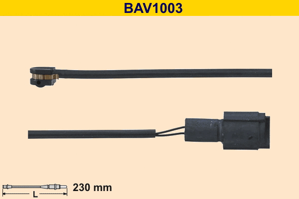 Warning Contact, brake pad wear (BAV1003)