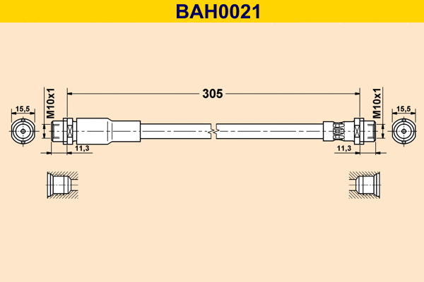 Brake Hose (BAH0021)