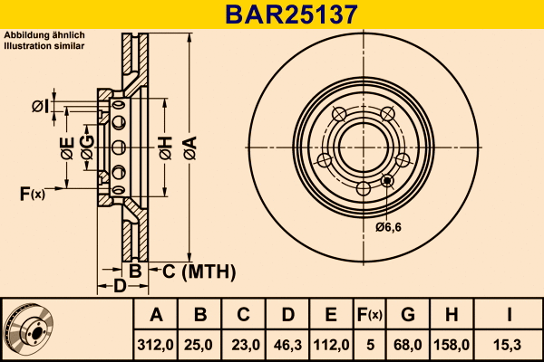 Brake Disc (BAR25137)