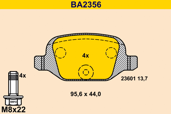Brake Pad Set, disc brake (BA2356)