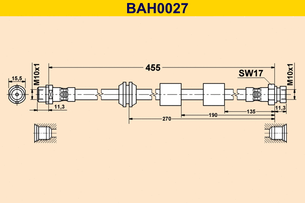 Brake Hose (BAH0027)