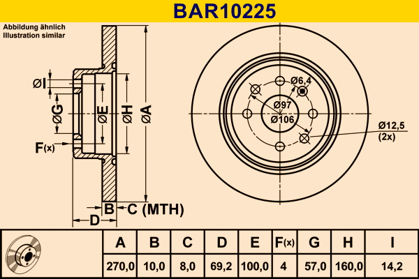 Brake Disc (BAR10225)