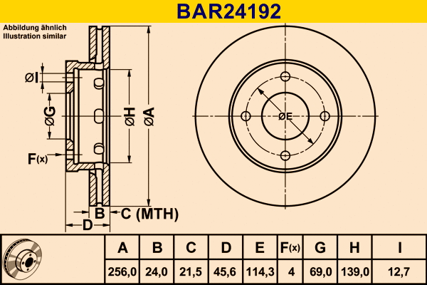 Brake Disc (BAR24192)