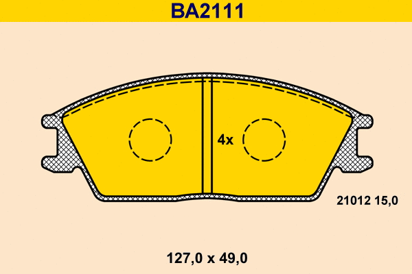 Brake Pad Set, disc brake (BA2111)