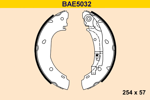 Brake Shoe Set (BAE5032)
