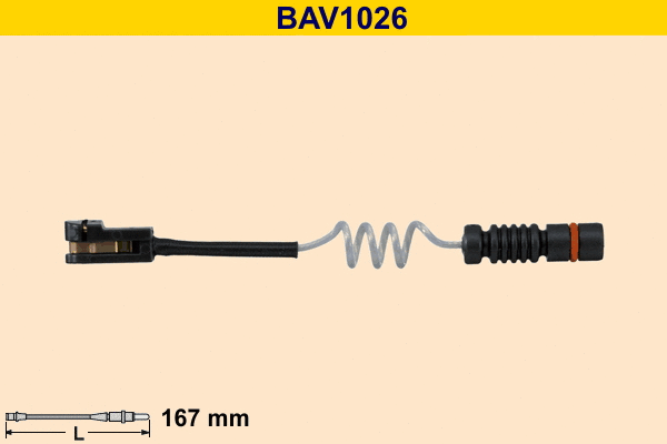 Warning Contact, brake pad wear (BAV1026)
