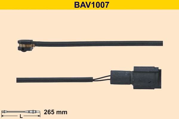 Warning Contact, brake pad wear (BAV1007)