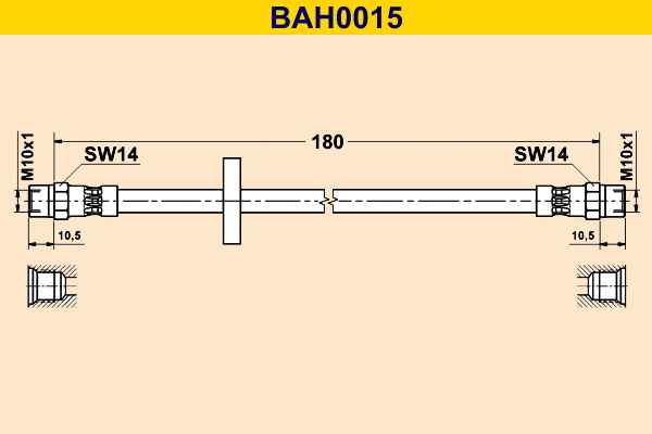 Brake Hose (BAH0015)