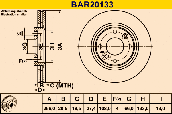 Brake Disc (BAR20133)