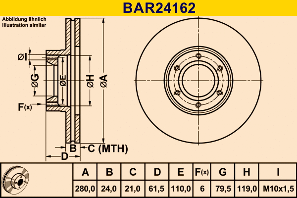 Brake Disc (BAR24162)