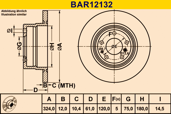 Brake Disc (BAR12132)