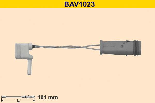 Warning Contact, brake pad wear (BAV1023)