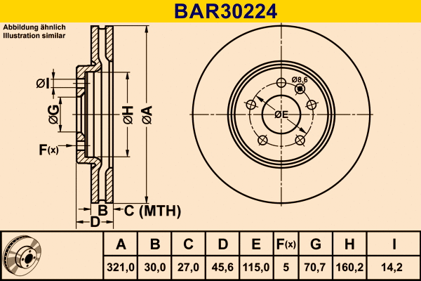Brake Disc (BAR30224)