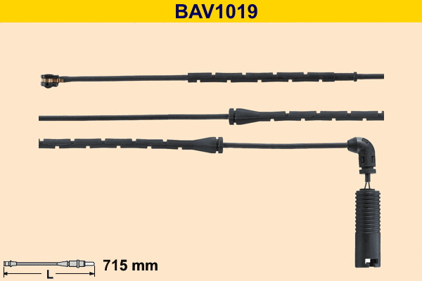 Warning Contact, brake pad wear (BAV1019)