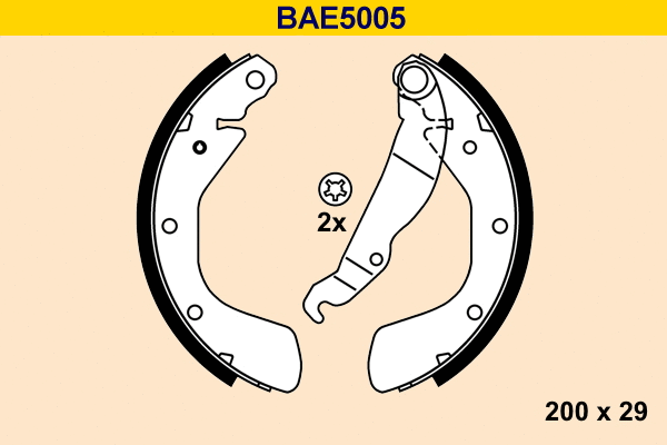 Brake Shoe Set (BAE5005)