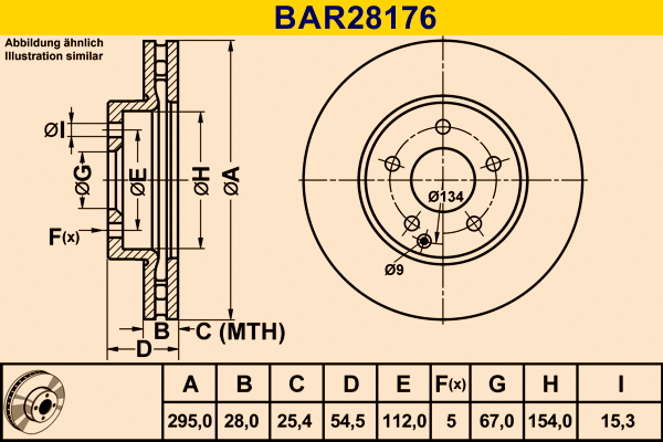 Brake Disc (BAR28176)