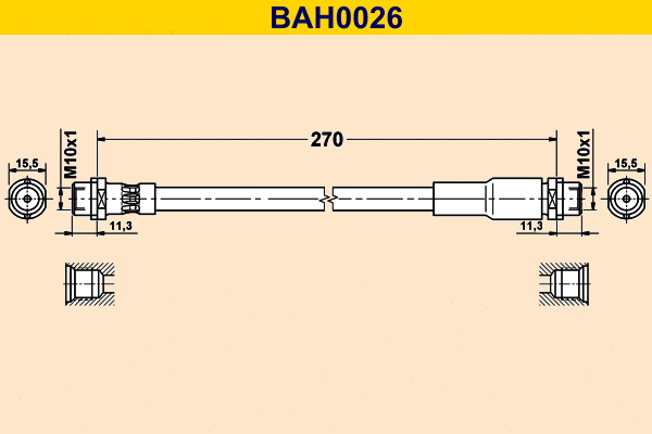 Brake Hose (BAH0026)