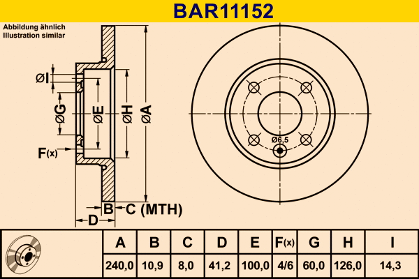 Brake Disc (BAR11152)