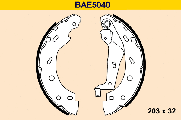 Brake Shoe Set (BAE5040)