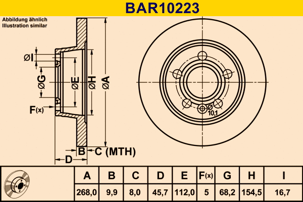 Brake Disc (BAR10223)