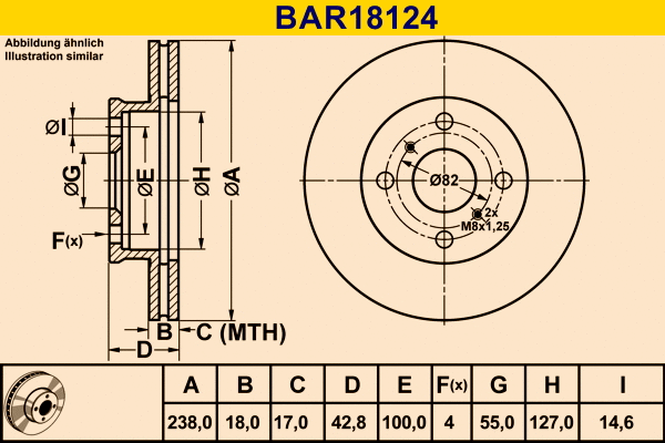 Brake Disc (BAR18124)