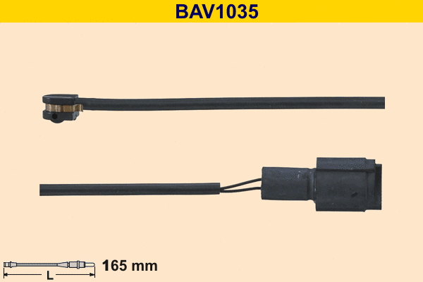 Warning Contact, brake pad wear (BAV1035)