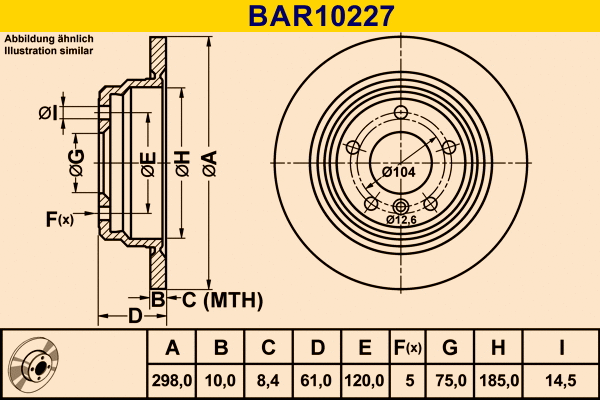 Brake Disc (BAR10227)