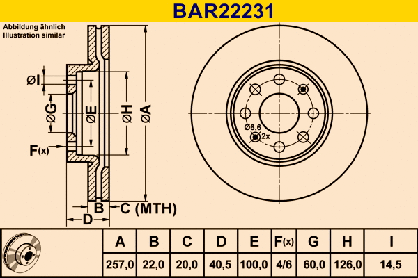 Brake Disc (BAR22231)