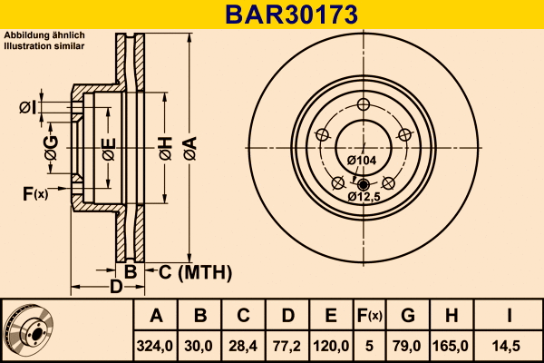 Brake Disc (BAR30173)
