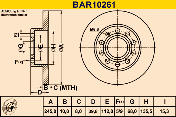 Brake Disc (BAR10261)