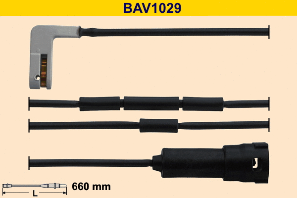 Warning Contact, brake pad wear (BAV1029)