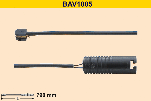 Warning Contact, brake pad wear (BAV1005)