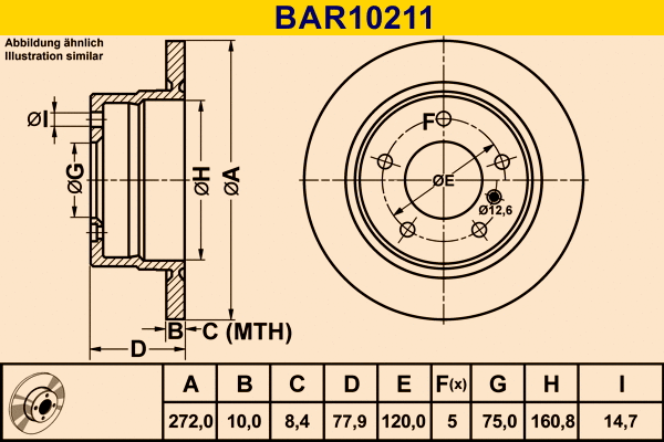 Brake Disc (BAR10211)
