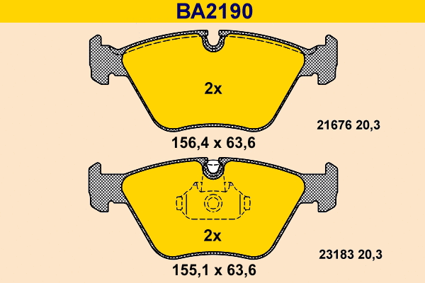Brake Pad Set, disc brake (BA2190)