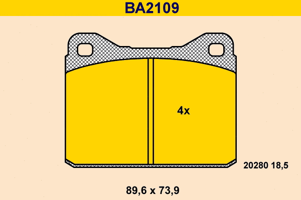 Brake Pad Set, disc brake (BA2109)