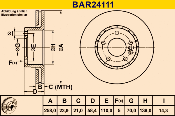 Brake Disc (BAR24111)