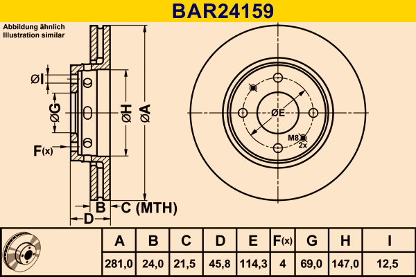 Brake Disc (BAR24159)