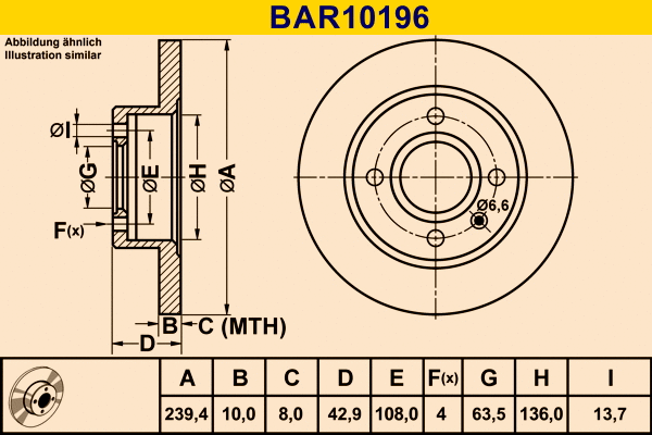 Brake Disc (BAR10196)