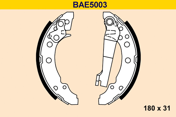 Brake Shoe Set (BAE5003)