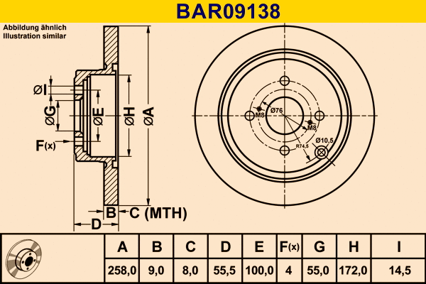 Brake Disc (BAR09138)