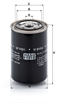 Oil Filter (W 940/4)