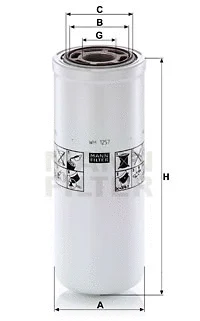 Filter, operating hydraulics (WH 1257)