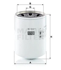 Filter, operating hydraulics (WD 13 011 x)