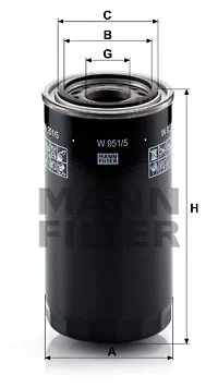 Hydraulic Filter, automatic transmission (W 951/5)