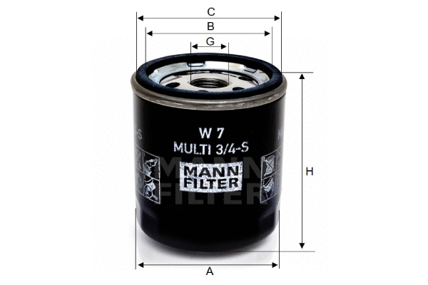 Oil Filter (W 7 MULTI 3/4-S)