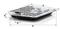 Hydraulic Filter, automatic transmission (H 2522 x KIT)